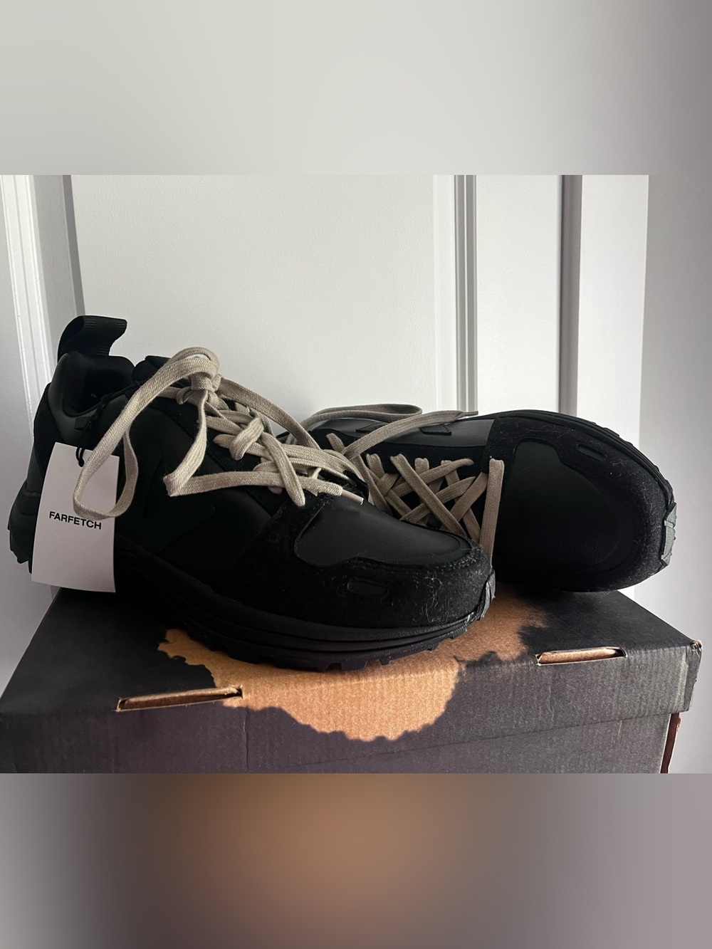 Rick Owens X Veja megalace hiking sneakers